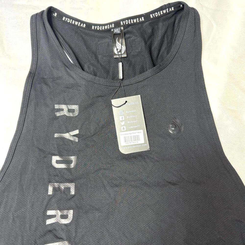NWT RYDERWEAR Women's Loose ACTIVEWEAR Tank Black Size XL